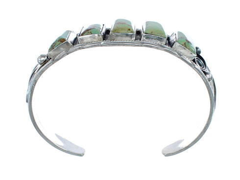 Navajo Turquoise Multistone Sterling Silver Cuff Bracelet AX125884